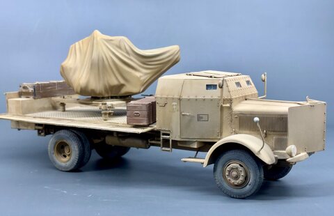 DAK L4500A w/tarped Flak 38 Vierling