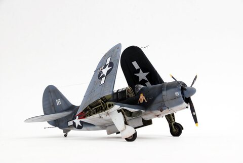 SB2C-1C 1/48, with Wolfpack Design Wing Fold set.