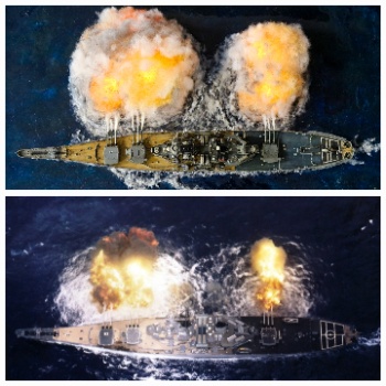 USS BB63 MISSOURI 1991 전함 미주리 주포사격 디오라마