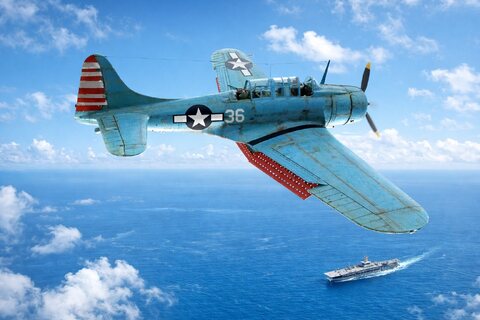 ACADEMY U.S Dive bomber,named "dauntless" .