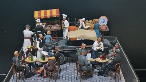 1/35 2차대전기 독일 노천 카페및 노점