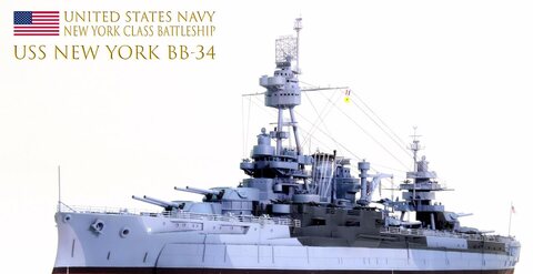 1/350 미국 전함 뉴욕 BB-34