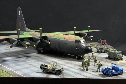 1/48 AC-130 디오라마 만들기