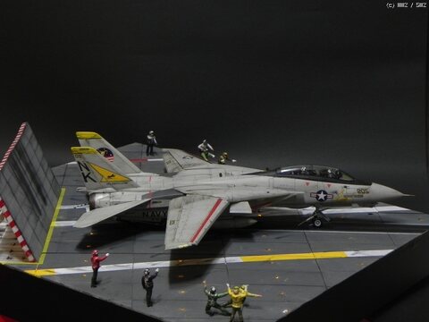 F-14A TOMCAT 출격,  100%자작 항공모함 활주로 디오라마