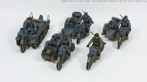 Kettenkraftrad, BMW R75 & Side Car
