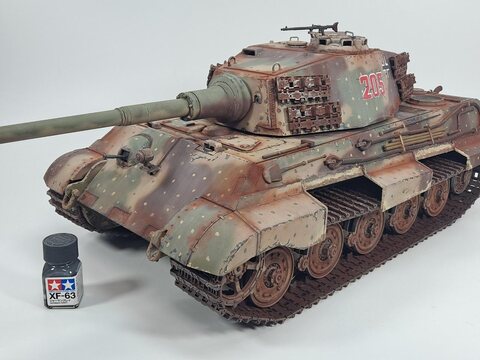 1/16 KING TIGER RC 탱크 리패인팅 완성작
