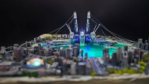 마크로스 SDF-1 시티 디오라마 1/8000 스케일