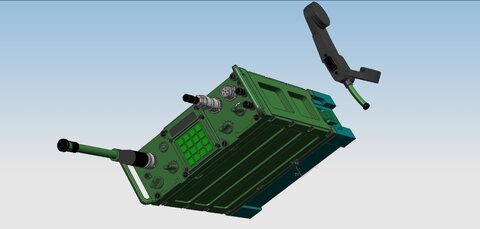 PRC-999K FM 무전기 모델링 완성 & 출력( 1/4 , 1/16 ,1/35 스케일)