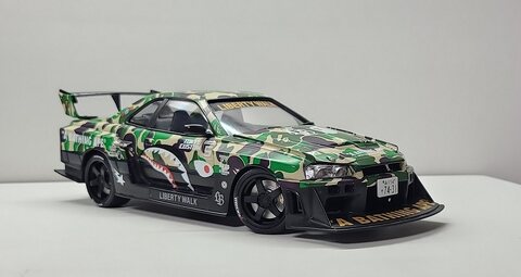 ▶Japanese '25 [TAMIYA X Zoom on] 1/24 NISSAN ER34 Skyline X LBWK X BAPE