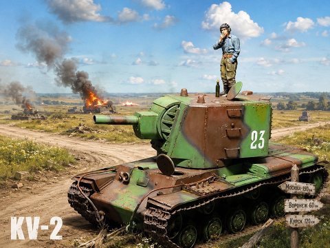 KV-2 올립니다(트럼페터 35스케일)