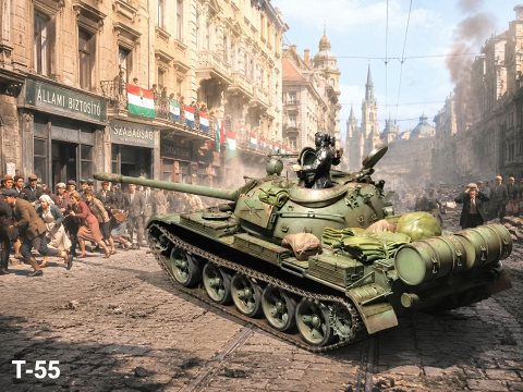 T-55 올립니다(타미야 35스케일)