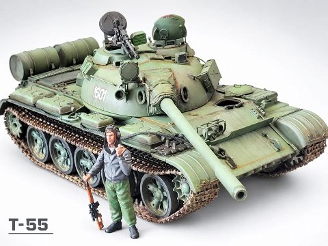 T-55 올립니다(타미야 35스케일)