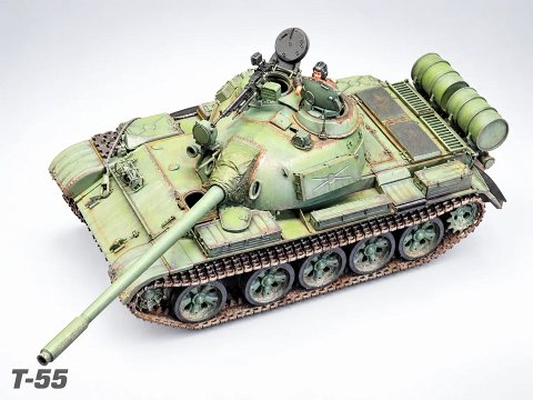 T-55 올립니다(타미야 35스케일)