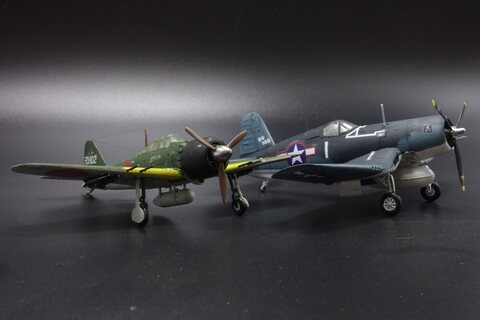 1/72 Academy F4U & A6M5