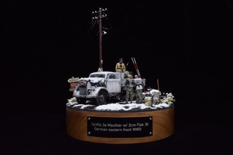 German winter diorama WWII