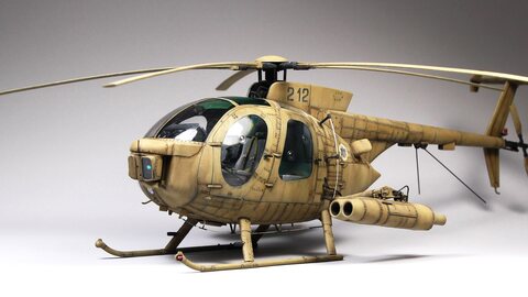 없는 부품은 자작으로 디테일업한 1/35 MD500 아카데미