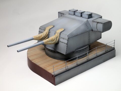 1/72 전함 비스마르크 부포탑 15cm SK C/28 Guns Bb II/Stb II Turret for German Battleship Bismarck (TAKOM)