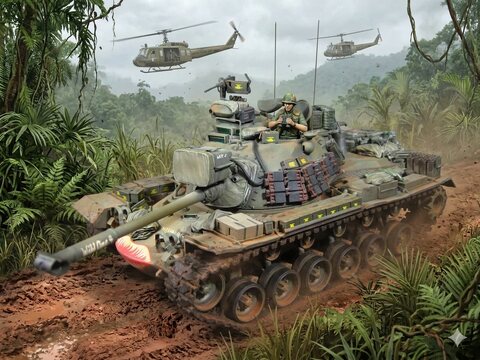 베트남전 배경 1/35 M48A5